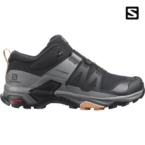 Black Salomon X Ultra 4 Women's Hiking Shoes | IE LG6235